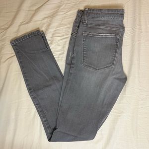 Gray denim skinny jeans